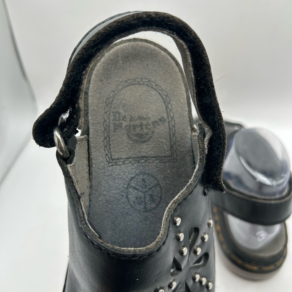 RARE Dr. Martens vintage deadstock black flower cutout Chunky Sandals England 7 - Picture 10 of 12